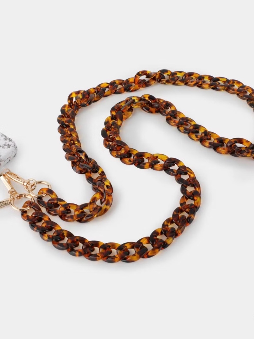 Tortoiseshell Link Chain Necklace - Women Jewelry
